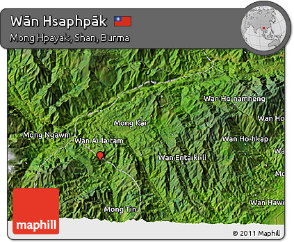 Satellite 3D Map of Wān Hsaphpāk