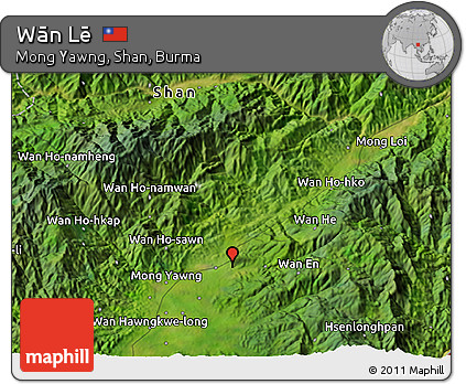 Satellite 3D Map of Wān Lē