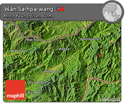 Satellite 3D Map of Wān Sa-hpa-wang