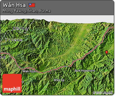 Satellite 3D Map of Wān Hsa