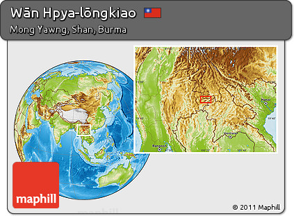 Physical Location Map of Wān Hpya-lōngkiao