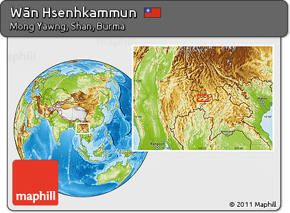 Physical Location Map of Wān Hsenhkammun