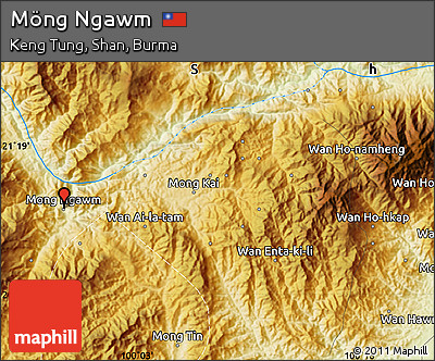 Physical Map of Möng Ngawm