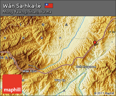 Physical Map of Wān Sa-hka-lè