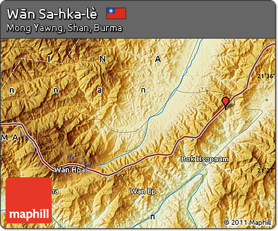 Physical Map of Wān Sa-hka-lè