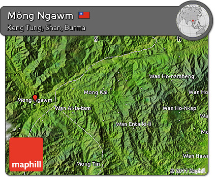 Satellite Map of Möng Ngawm
