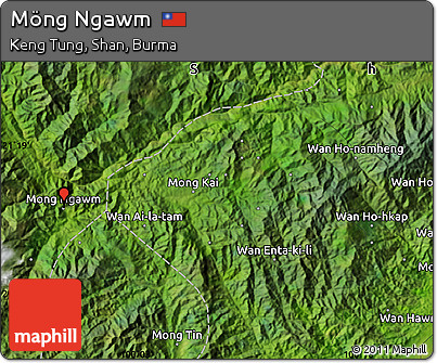 Satellite Map of Möng Ngawm