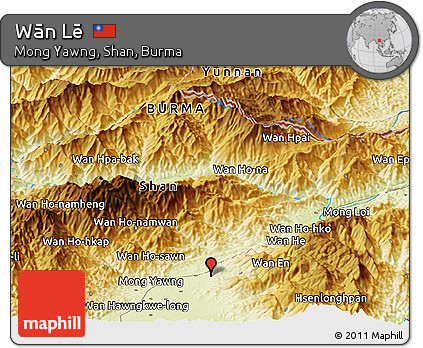 Physical Panoramic Map of Wān Lē