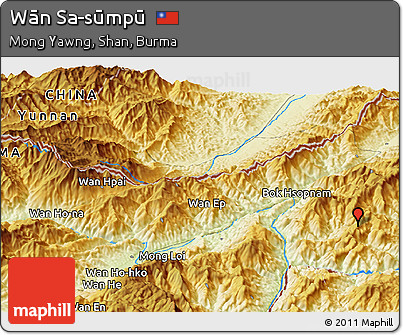 Physical Panoramic Map of Wān Sa-sūmpū