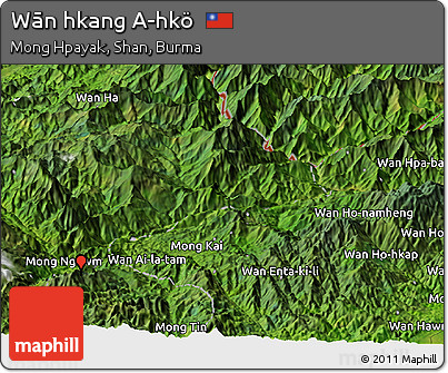 Satellite Panoramic Map of Wān Hkang A-hkö
