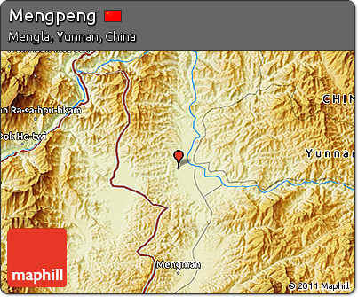 Physical 3D Map of Mengpeng