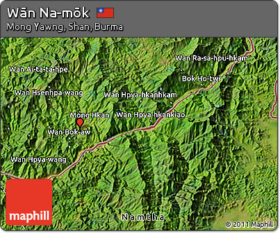 Satellite 3D Map of Wān Na-mōk