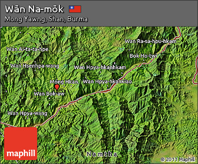 Satellite 3D Map of Wān Na-mōk