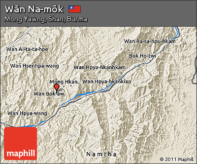 Shaded Relief 3D Map of Wān Na-mōk