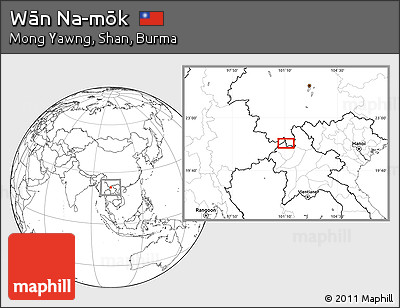 Blank Location Map of Wān Na-mōk