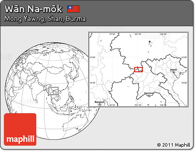 Blank Location Map of Wān Na-mōk