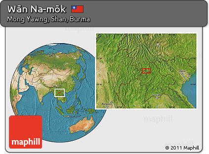Satellite Location Map of Wān Na-mōk