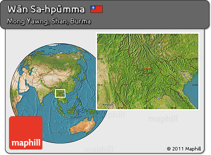 Satellite Location Map of Wān Sa-hpūmma
