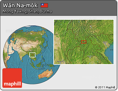 Satellite Location Map of Wān Na-mōk