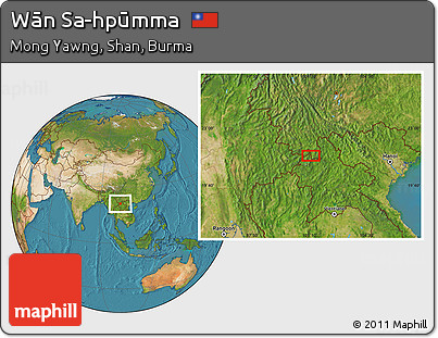 Satellite Location Map of Wān Sa-hpūmma