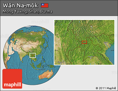 Satellite Location Map of Wān Na-mōk