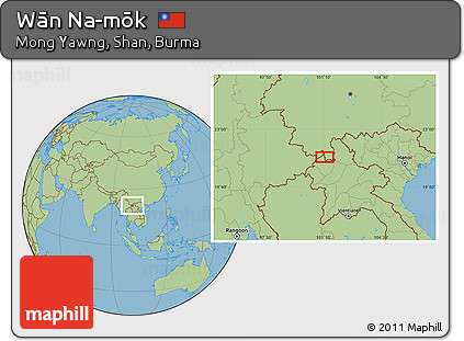 Savanna Style Location Map of Wān Na-mōk
