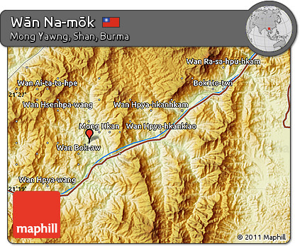 Physical Map of Wān Na-mōk