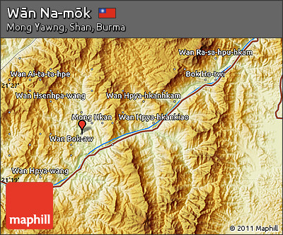 Physical Map of Wān Na-mōk