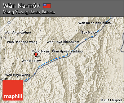 Shaded Relief Map of Wān Na-mōk