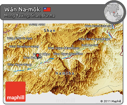 Physical Panoramic Map of Wān Na-mōk