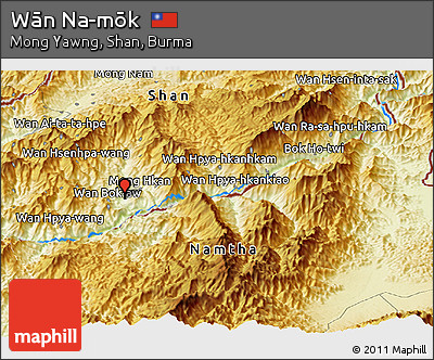 Physical Panoramic Map of Wān Na-mōk