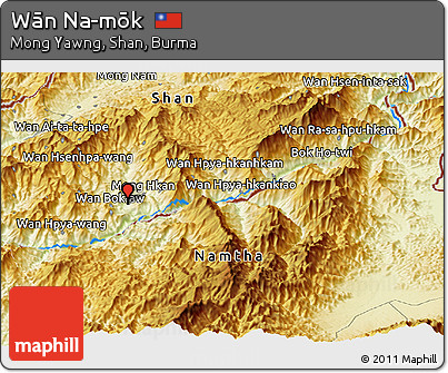 Physical Panoramic Map of Wān Na-mōk