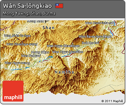 Physical Panoramic Map of Wān Sa-lōngkiao