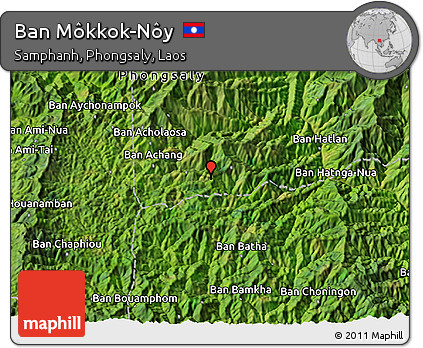 Satellite 3D Map of Ban Môkkok-Nôy
