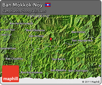Satellite 3D Map of Ban Môkkok-Nôy