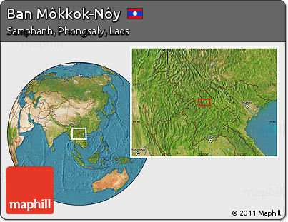 Satellite Location Map of Ban Môkkok-Nôy