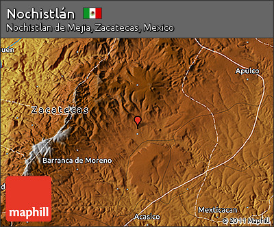 Physical 3D Map of Nochistlán