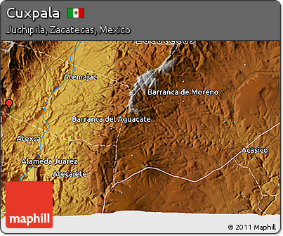 Physical 3D Map of Cuxpala