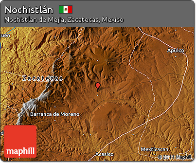 Physical 3D Map of Nochistlán