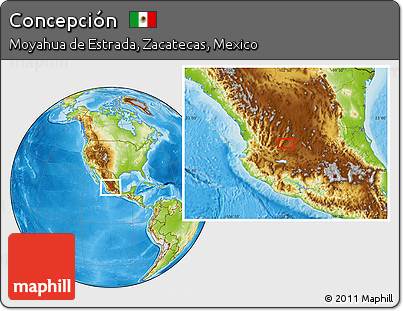 Physical Location Map of Concepción