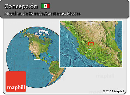 Satellite Location Map of Concepción