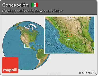 Satellite Location Map of Concepción