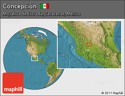 Satellite Location Map of Concepción
