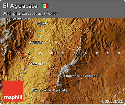 Physical Map of El Aguacate