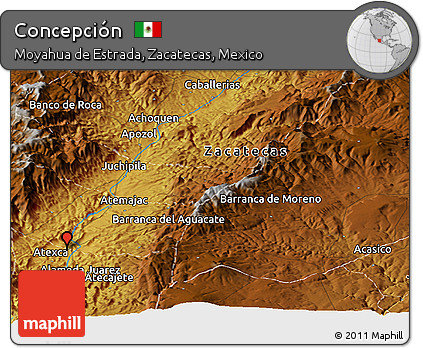 Physical Panoramic Map of Concepción