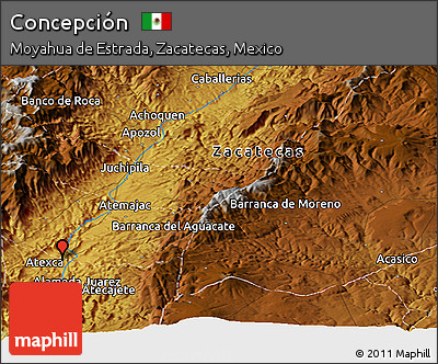 Physical Panoramic Map of Concepción