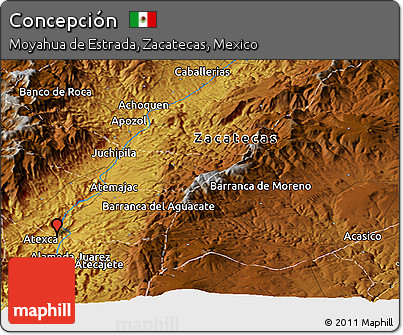 Physical Panoramic Map of Concepción