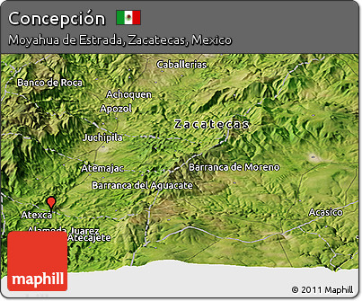 Satellite Panoramic Map of Concepción