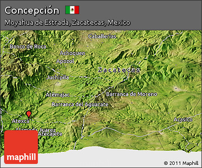 Satellite Panoramic Map of Concepción