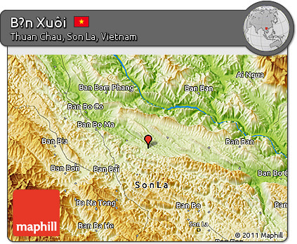Physical 3D Map of Bản Xuôi
